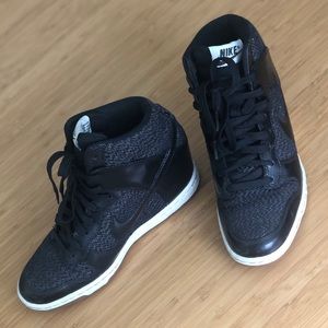 Nike black sneaker wedges